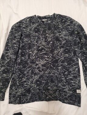 Jack and Jones Navy Sweatshirt with White Sketch Animal Pattern